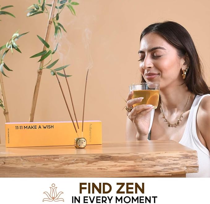 Folkulture Incense Sticks | Pack of 6 (120) Non Toxic Insences with 45 Mins Burn Time | Cinnamon, Espresso | Organic Inscence Sticks | Slow Burning Incensios, Vanilla, Lavender & Chamomile