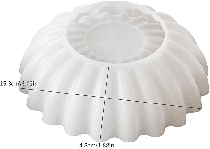 Wehous Unique Bowl Resin Molds, 3D Candle Holder Container Resin Concrete Silicone Molds, Jewelry Holder Trinket Storage Tray Plate Candy Holder Plant Pot Mold for Casting Clay Craft Ornament