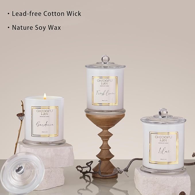 Chloefu LAN Rose Scented Candles, Oud Candle Gifts for Women, Long Lasting Burning Highly Scented Lovely Candles, Valentines Day Gifts for Her, Luxury Jar Candle for Mom, 70 Hours 10 oz