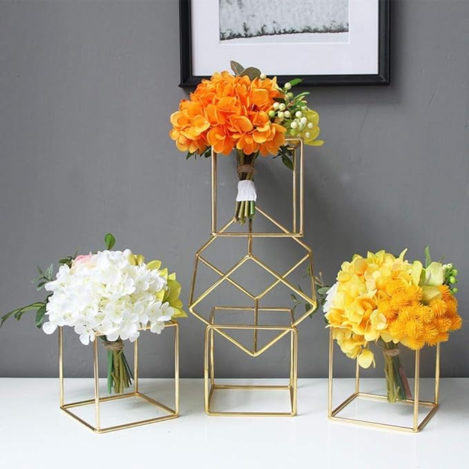 Kimura's Cabin 6pcs Yellow Fake Hydrangea Flower Artificial Silk Hydrangeas Bouquets with Stems Faux Hydrangea for Home Wedding Baby Shower Birthday Party Decoration (Yellow)