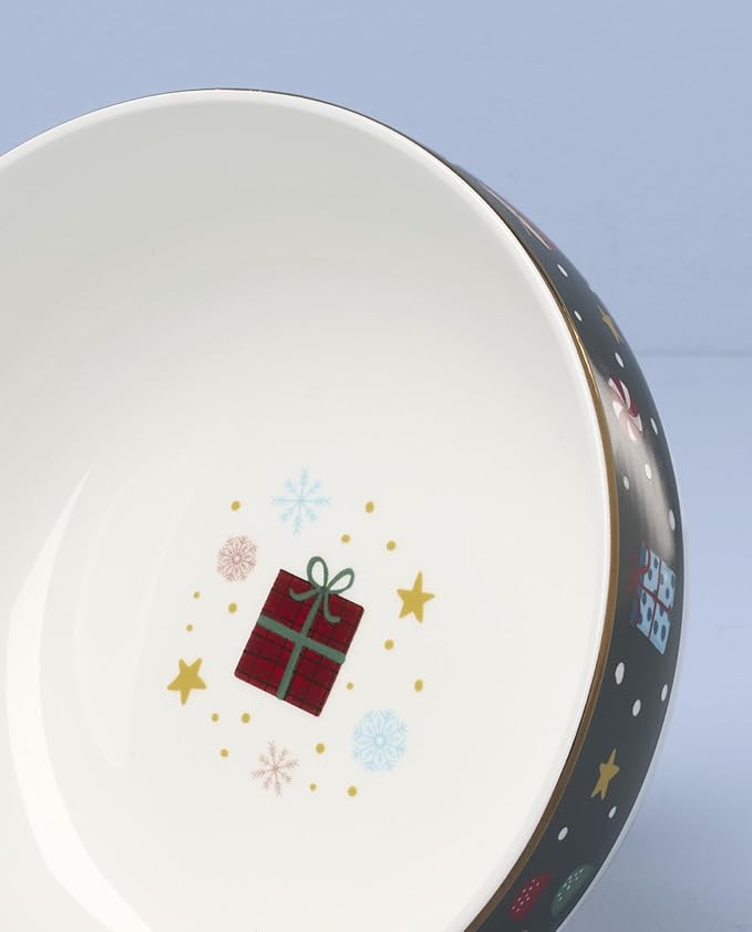 Lenox 898403 Nutcracker Ballet All Purpose Bowls, Service For 4, Christmas Dishes, Dinnerware Set, Holiday