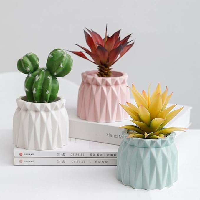 Dried Flowers Vase Concrete Flower Pot Silicone Mold Succulent Plants Cement Plaster Clay Mold Candle Jar/Pen Container/Makeup Brush Storage Mould