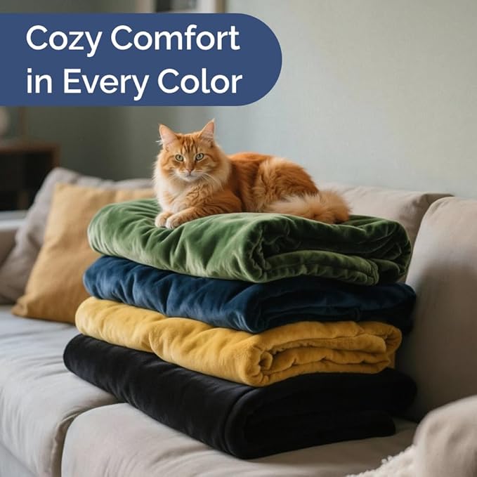 Ultra Soft Fleece Blanket Twin Size - Flannel Fleece Luxury Twin Blanket - Lightweight for Couch Bed Chair - Thick, Warm and Breathable - All Season Cozy Fuzzy, Anti-Static Microplush Bedding, Cream