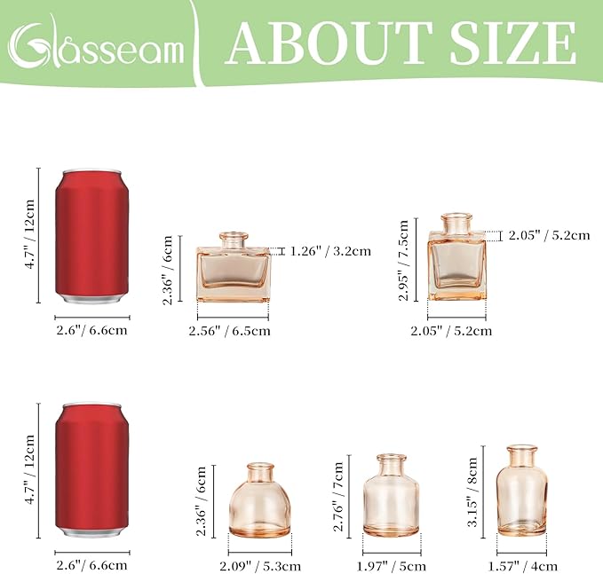 Glasseam Champagne Glass Bud Vase: Mini Small Vases for Centerpieces Cute Flower Vase Set of 10 Tiny Vases for Flowers Decorative Centerpiece for Table Decor Wedding Party Dining Room Decoration