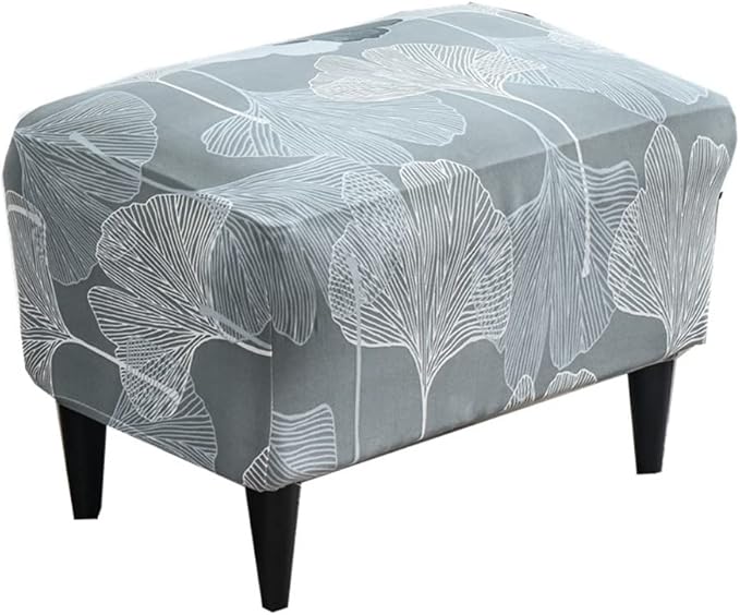 Eco-Ancheng Stretch Ottoman Cover Rectangular Storage Ottoman Slipcover Footrest Stool Covers Folding Storage Covers for Foot Stool with Nonslip Elastic Bottom (12,Large)