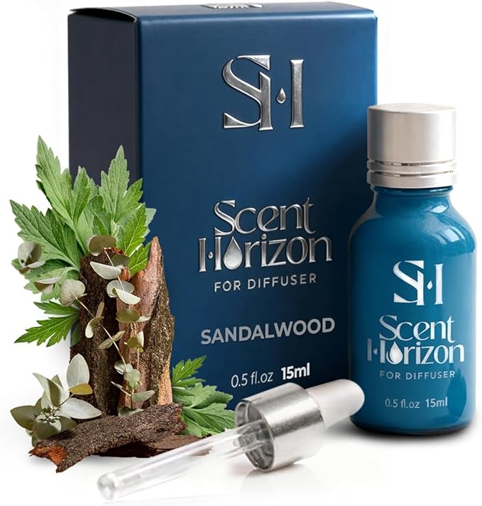Sandalwood No.1021 Scent Diffuser Oil Refill, 0.5fl oz | 15ml Premium Fragrance Oil for Ultrasonic and Waterless Diffusers and Crafting, Hotel, Luxury Essential Oils for Home Aromatherapy