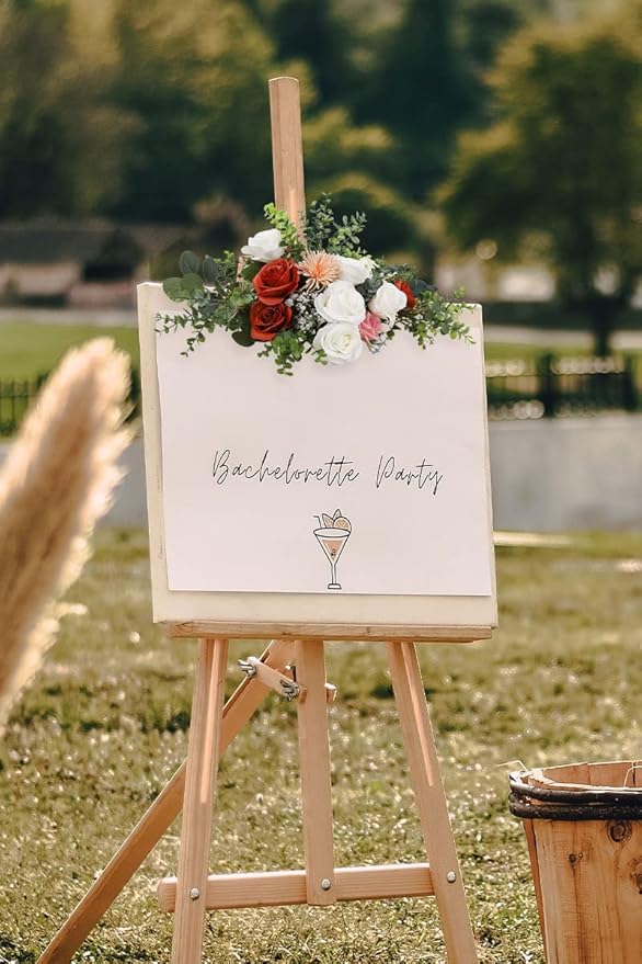 Artificial Rose 30Pcs Burnt Orange Rose Flower Artificial Flowers Flower with Long Stem Silk Roses Bouquet for Wedding Bridal Shower Party Home Decoration