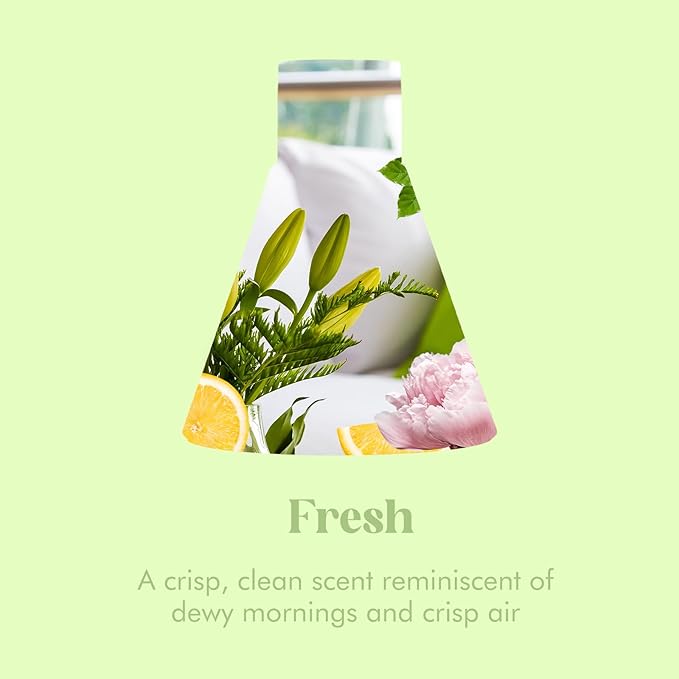 Reed Diffuser Set, Fresh Scented Diffuser for Home, Home Fragrance Scent Essential Oil Stick Diffuser for Room Shelf Decor, 3.4 oz