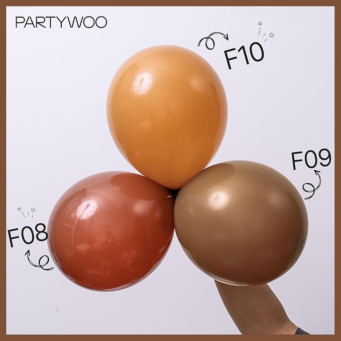 PartyWoo Brown Balloons 85 pcs Different Sizes of 18 12 10 5 Inch Boho Neutral Coffee Dark Brown Balloon Arch Kit Garland for Wedding Baby Shower Gender Reveal Birthday Party Decorations Brown-F09