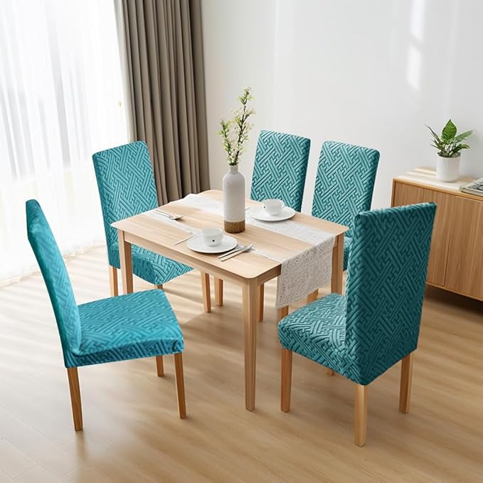 Chair Covers, Dining Room Chair Covers, Anti-cat Scratch, Washable, Regular Size, Chair Covers 6 Pack, for Kitchen, Hotel, Meeting