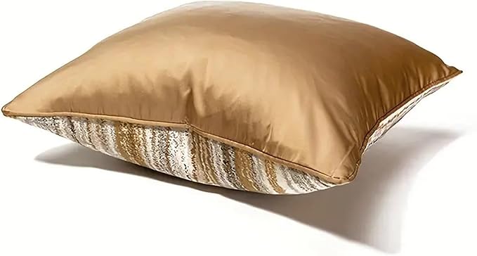 1pc polyester pillow cover multicolor geometric gilding lines pattern design luxury single-sided high-precision jacquard process with zipper living bedroom decoration 18 x 18 inches(no pillow core)
