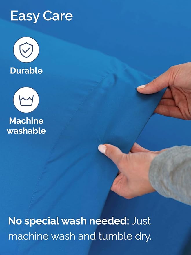 Extra Deep Full Sheet Set - 6 Piece Breathable & Cooling Sheets - Hotel Luxury Bed Sheets Set - Easy & Secure Fit - Soft, Wrinkle Free & Comfy Sheets Set - Royal Blue Sheet Set with Extra Deep Pockets