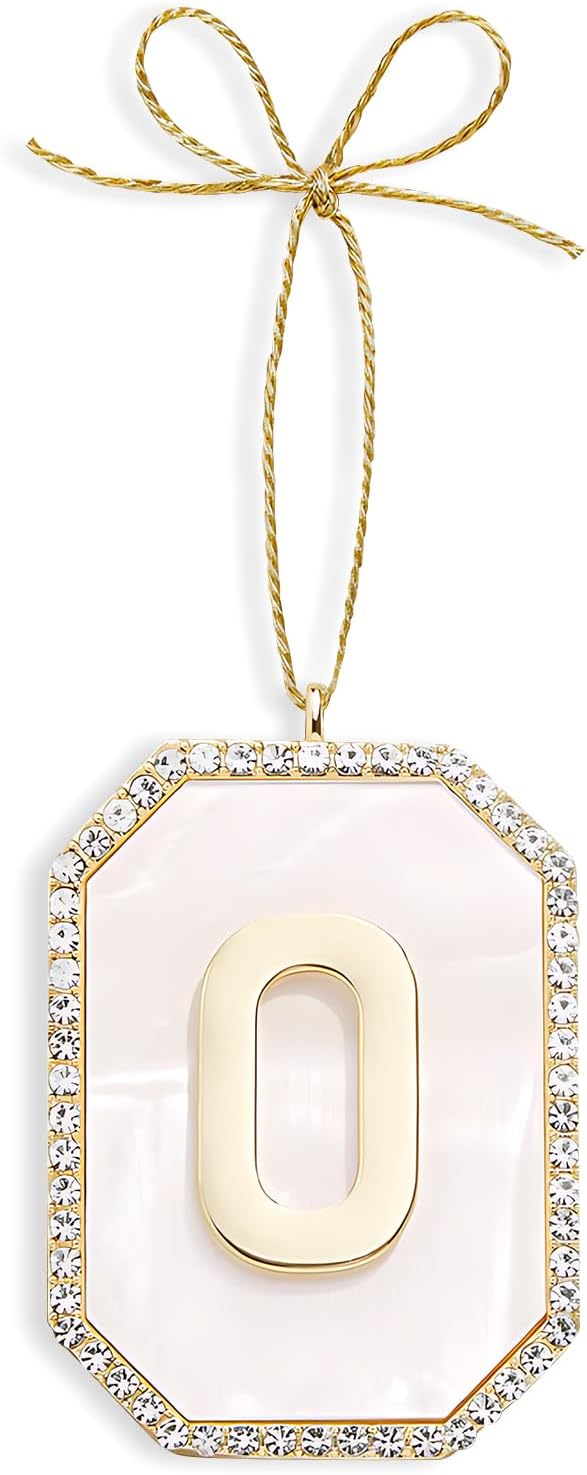 2025 Christmas Initial Ornaments, Letter O Ornaments for Tree, Hanging Xmas Ornament for Mother Best Friends Sister Wife