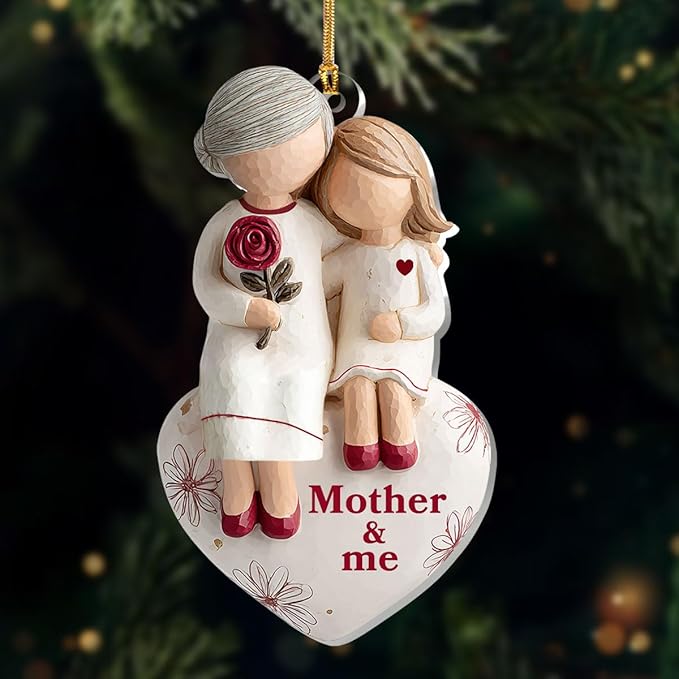 Jesuspirit Grandma & Grandchild Christmas Ornament – Grandma and Me, Acrylic Ornament for Grandmother, First 2025 (Mother and Me)