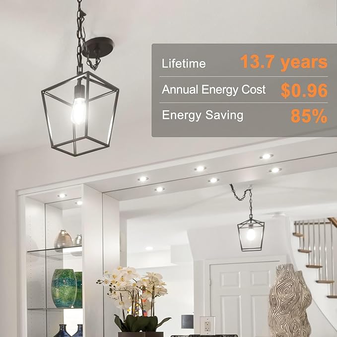 TJOY 30 Pack E26 Base Vintage LED Edison Light Bulbs, 60W Equivalent Dimmable, 4000K Natural White, 8W ST58 LED Filament Bulbs, 800Lumens, CRI80+, Antique Glass Style for Home, Bedroom, Farmhouse
