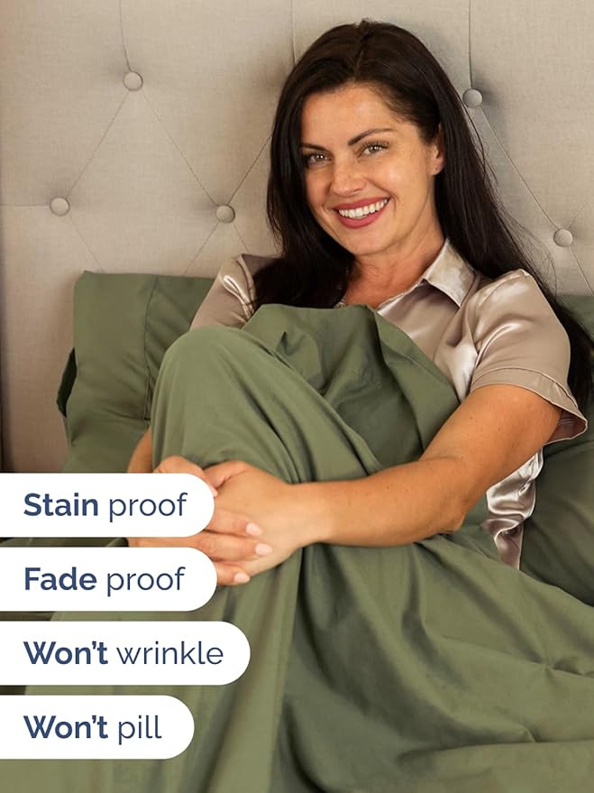 Extra Deep Twin XL Sheet Set - 4 Piece Breathable and Cooling Sheets - Hotel Luxury Bed Sheets Set - Easy Fit - Soft, Wrinkle Free and Comfy Sheets Set - Sage Green Sheet Set with Extra Deep Pockets