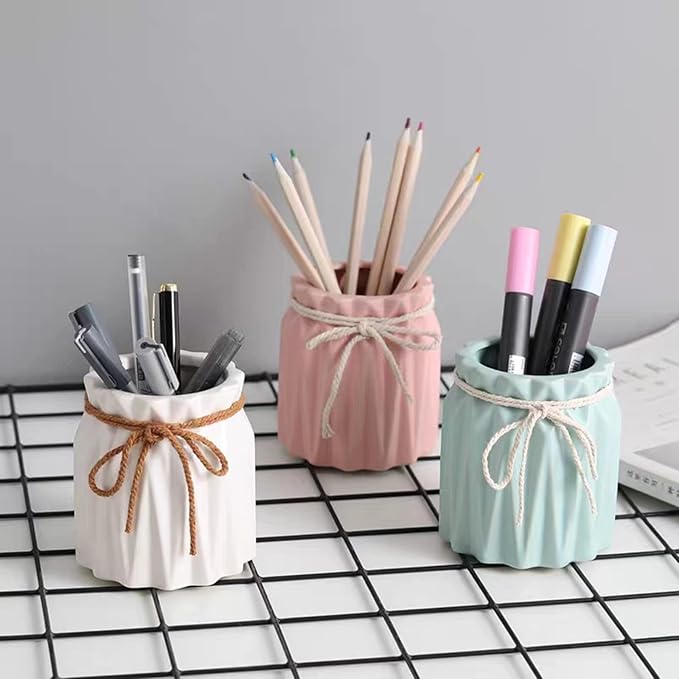 Dried Flowers Vase Concrete Flower Pot Silicone Mold Succulent Plants Cement Plaster Clay Mold Candle Jar/Pen Container/Makeup Brush Storage Mould
