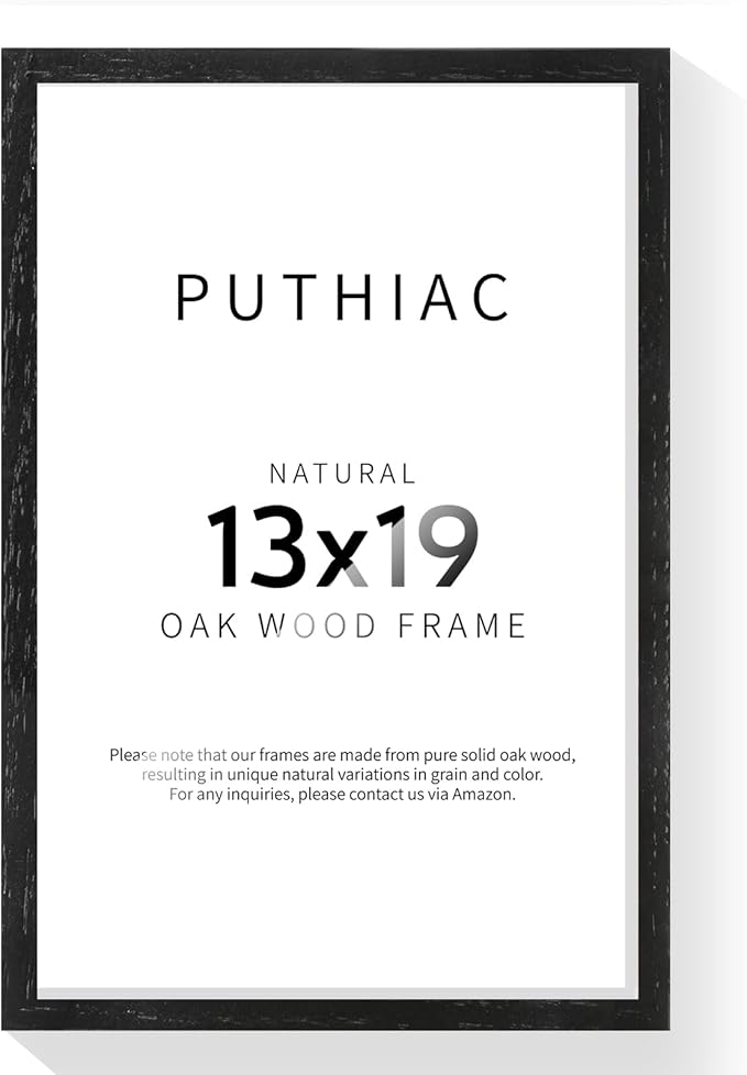 13x19 Oak Wood Picture Frame - 13"x19" Poster Frames for Wall, 13x19 Picture Frames for Wall, 13 x 19 Picture Frames, 13 x 19 Frames for Wall(1 Pack, Black)