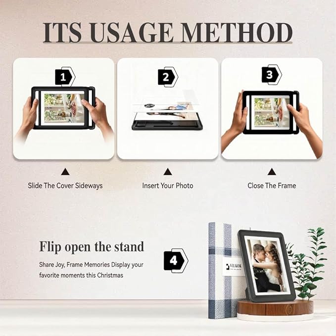 Black 5x7 Picture Frame with Acrylic Front 10 Pack, ABS Frame for 5x7 or 4x11 Photos, Shatterproof UV-Resistant Tabletop Photo Frame, Vertical/Horizontal Display for Home Décor
