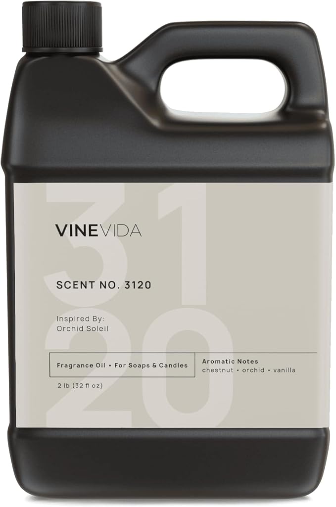 VINEVIDA Scent NO. 3120 Fragrance Oil - 32oz (2lbs) - Inspired by: Orchid Soleil Fragrance Oil for Candle Making - Made in USA Candle Scents Scents for Soap Making