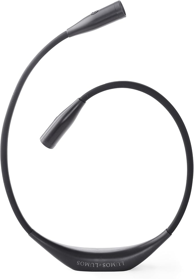 Lumos Knitting Light, Crafter Light Around Neck for Knitters and Crocheters, 3 Colors & Adjustable Brightness. Portable, Wearable, Rechargeable&Long Lasting (Black)