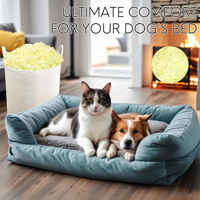 5LBS Bean Bag Filler - Shredded Memory Foam Beanbag Filling Pillow Stuffing Bean Bag Refill for Couch Cushion Stuffed Animals Dog Bed Chair Arts Crafts