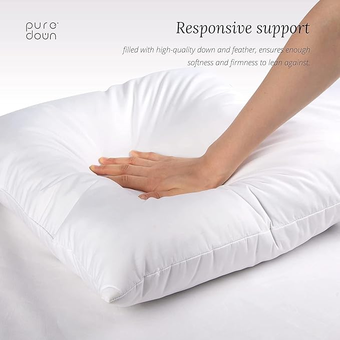 puredown® Feather Down Pillow Insert - 14x36 Throw Pillow, Large Lumbar Pillow Insert for Decorative Throw Pillow, Bed, Couch, and Cushion, Pack of 1