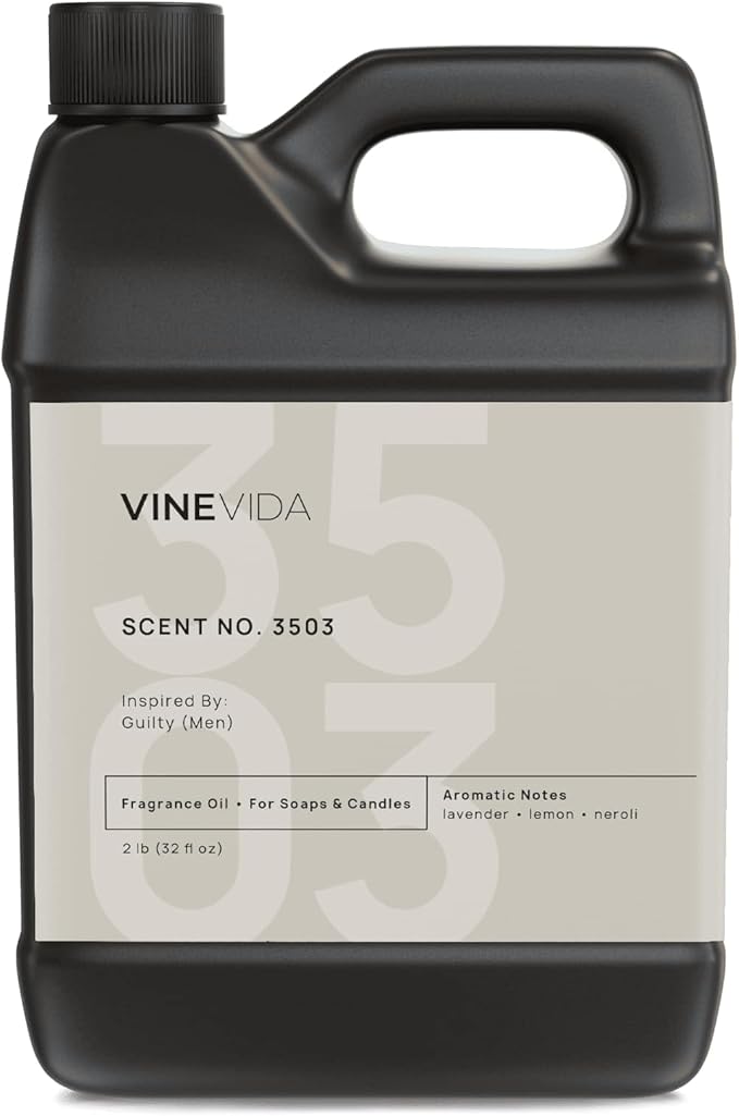 VINEVIDA Scent NO. 3503 Fragrance Oil - 32oz (2lbs) - Inspired by: Guilty (Men) Fragrance Oil for Candle Making - Made in USA Candle Scents Scents for Soap Making