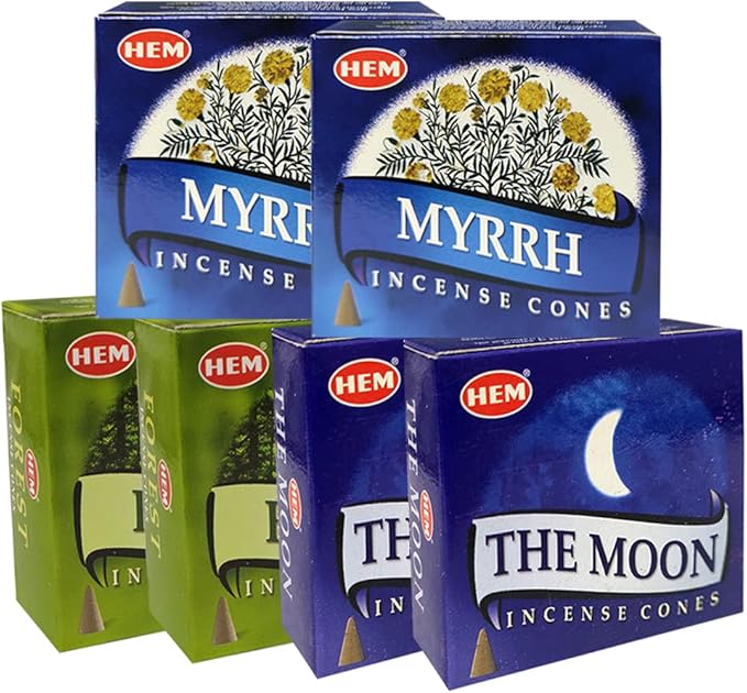 Forest The Moon Incense Cones & Holder Bundle Variety Pack from Hem Trumiri Insense Inscents Insencents Insence