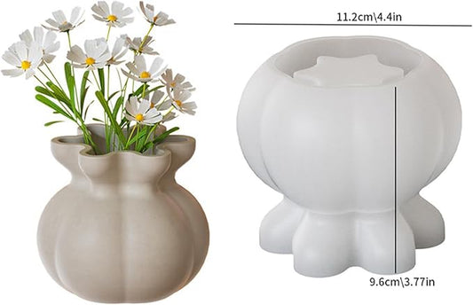 Wehous Unique Vase Resin Molds, Irregular Lucky Bag Container Storage Jar Bottle Mold Silicone Flower Vase Planter Mold for Epoxy Resin Concrete Cement Craft Jewelry Holder Halloween Christmas Decor