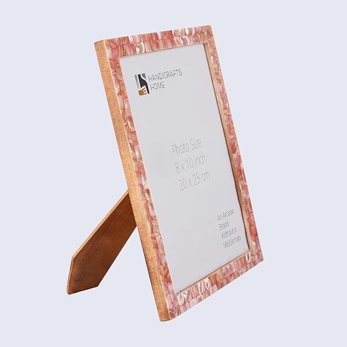 Handicrafts Home 8x10 Picture Frame Mother of Pearl Collection, Handcrafted Photo Frame, Small Picture Frame for Living Room, Wall Decor, Office Desk Decor, Vintage Picture Frames, Gift for her, Thanksgiving gift for friends & Family