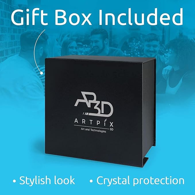 ArtPix 3D Premium Crystal Photo, Christmas Personalized Gifts for Women, Wife, Her, Him, Men, Husband, Grandma, Great Xmas Customized Gift With Your Own Photo, Custom Glass 3D Laser Etched Picture