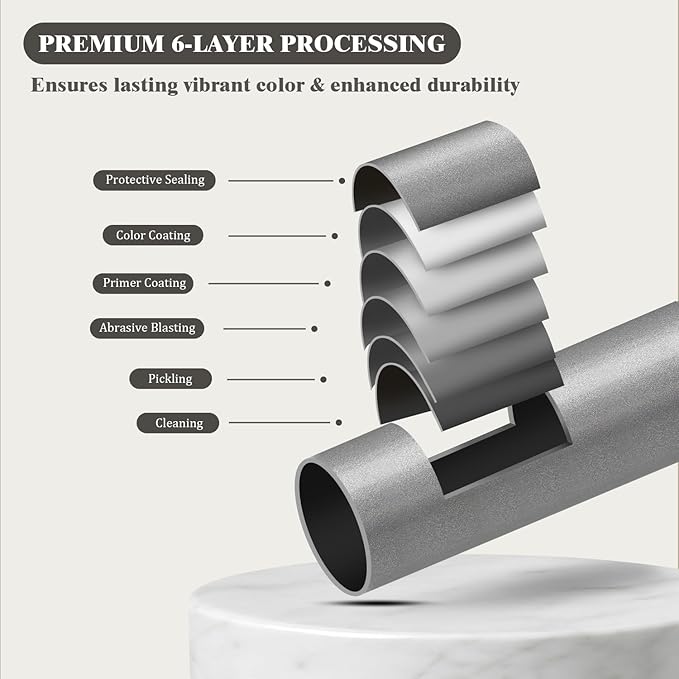 Oneach Silver Curtain Rods for Windows 72 to 144 Inch, 1 Inch Pole Adjustable Length Heavy Duty Metal Curtain Rod Set, for Outdoor Bedroom Kitchen Living Room (16 to 150 Inch)