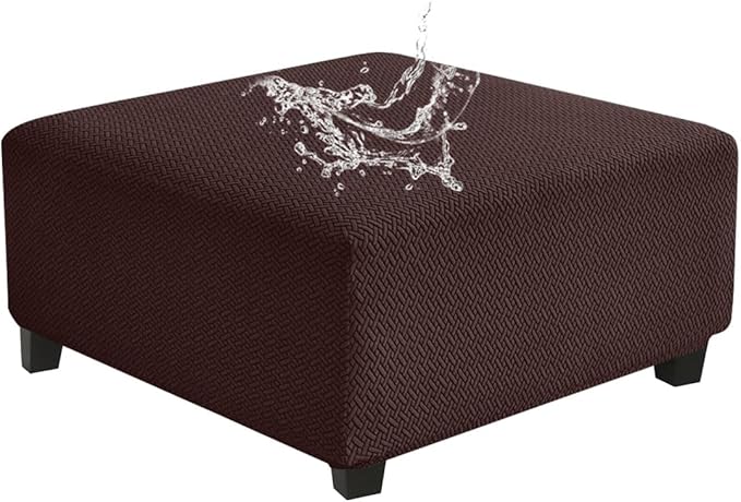 Levoberg Waterproof Square Ottoman Cover Large Square Folding Storage Ottoman Bench Slipcovers Footrest Stool Covers Oversized Ottoman Coffee Table Covers Cube with Elastic Bottom S Coffee
