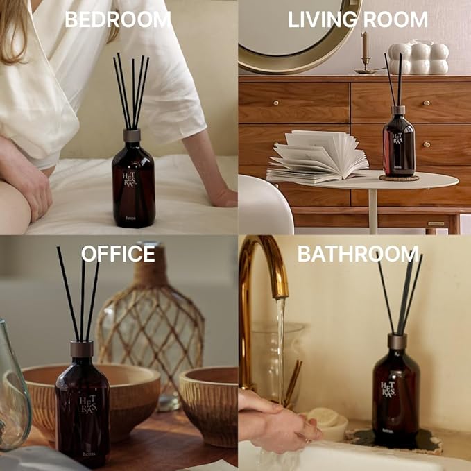 hetras. Premium Reed Diffuser 16.9 fl.oz | Flower Shop Scent | Fragrance Oil Diffuser & Sticks for Home & Office & Bathroom Decor - Gifts for Loved One