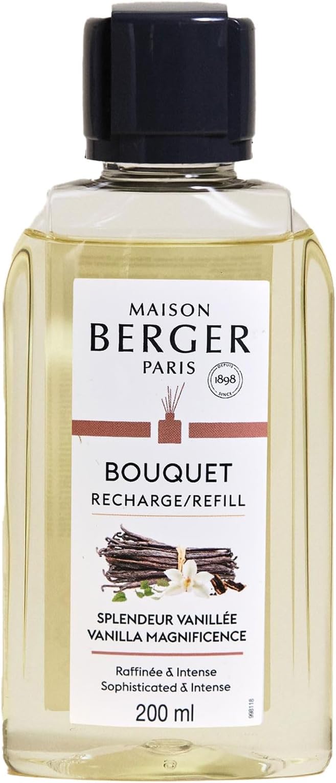 MAISON BERGER - Vanilla Magnificence - Air Freshener - Fragrance Refill for Reed Sticks and Ceramic Diffuser - 6.76 Fluid Ounces - 200 Milliliters