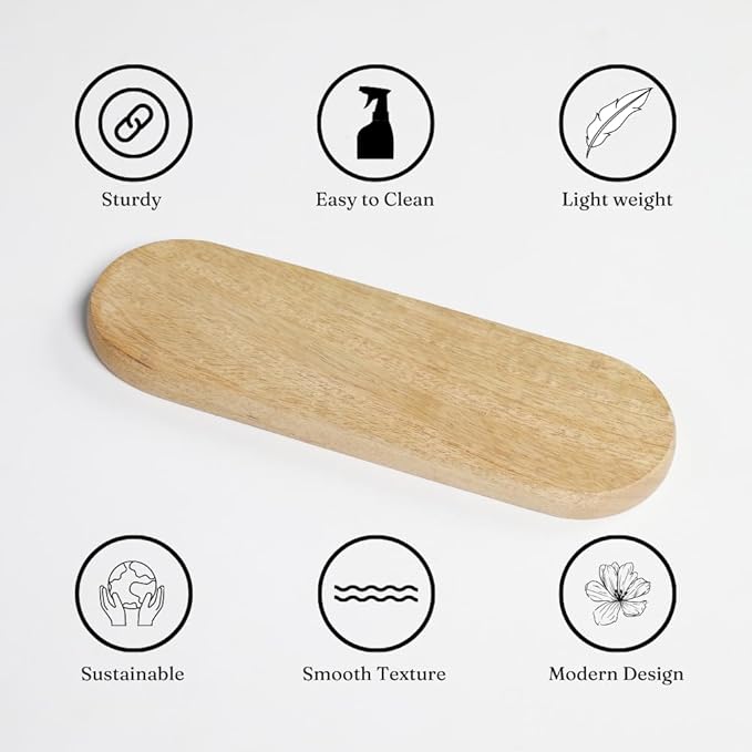 The Art Box Wooden Yellow Incense Burner Holder, Modern Ash Catcher - Insense Tray for Table Décorations Meditation & Yoga - Great Gift for Any Occasion - 11x4 Inch