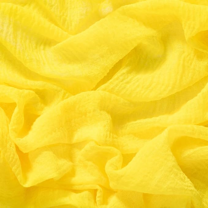 Socomi Yellow Cheesecloth Table Runner Valentine's Day Gauze 120 Inch Rustic Boho Cheese Cloth Runner for Wedding Party Baby Bridal Shower Centerpiece Decoration Holiday Home Decorations