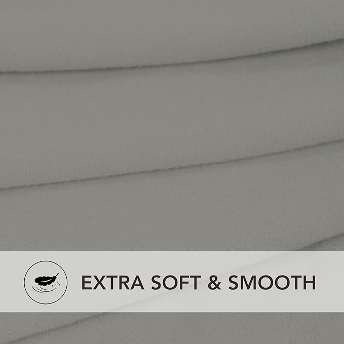 PureFit Super Stretch Soft Form Fit Ottoman Cover Rectangle - Ottoman Slipcovers for Foot Stool & Folding Storage Furniture for Living Room with Nonslip Elastic Bottom (Large, Light Gray)