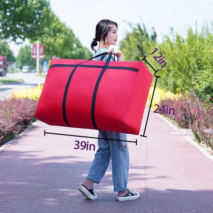 Small Christmas Tree Storage Bag 4Ft/5Ft Heavy Duty Reusable 600D Oxford Fabric Xmas Tree Bag/Container/Holder for Short Artificial Christmas Tree(39" X 12" X 24") Red