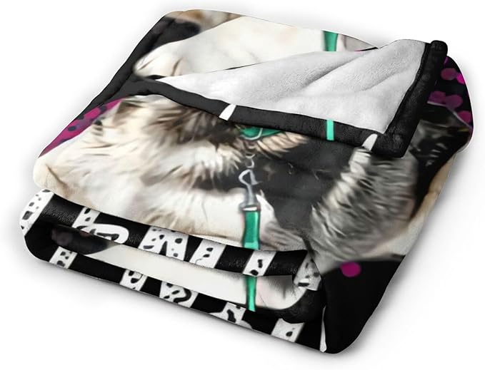 Tijuboni Husky Throw Blanket Dog Gifts for Girls Boys Women Men Kids Adults Soft Flannel Fleece Blanket for Couch Sofa Bed Home Decor 60"x80"