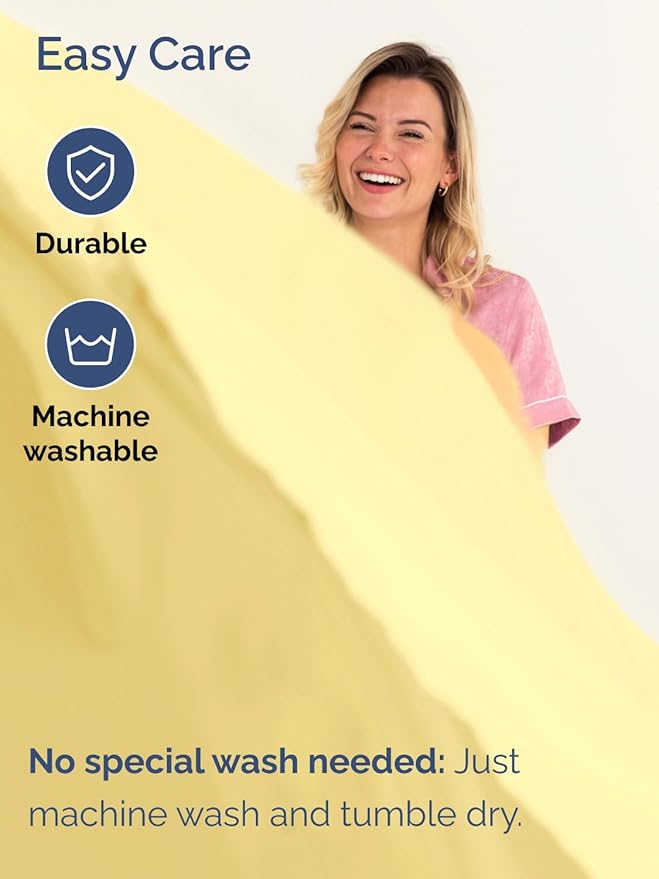 Extra Deep King Sheet Set - 6 Piece Breathable and Cooling Sheets - Hotel Luxury Bed Sheets Set - Easy & Secure Fit - Soft, Wrinkle Free and Comfy Sheets Set - Yellow Sheet Set with Extra Deep Pockets