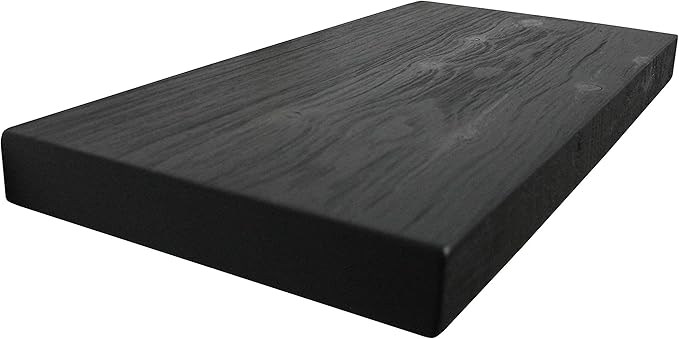 joelsantiques - 24 Inch Wooden Floating Shelves for Wall - 24x10x2 in - Made of Natural Wood - Long Heavy Duty Rustic Wall Shelves for Bedroom - Perfect for Living Room, Kitchen - Black