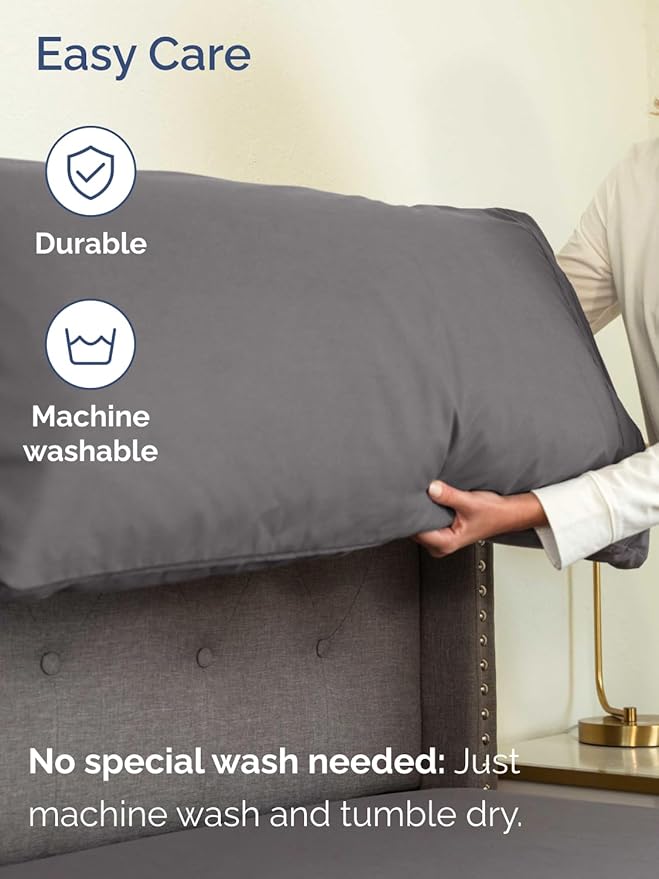 Extra Deep Twin Sheet Set - 4 Piece Breathable and Cooling Sheets - Hotel Luxury Bed Sheets Set - Easy & Secure Fit - Soft, Wrinkle Free and Comfy Sheets Set - Grey Sheet Set with Extra Deep Pockets