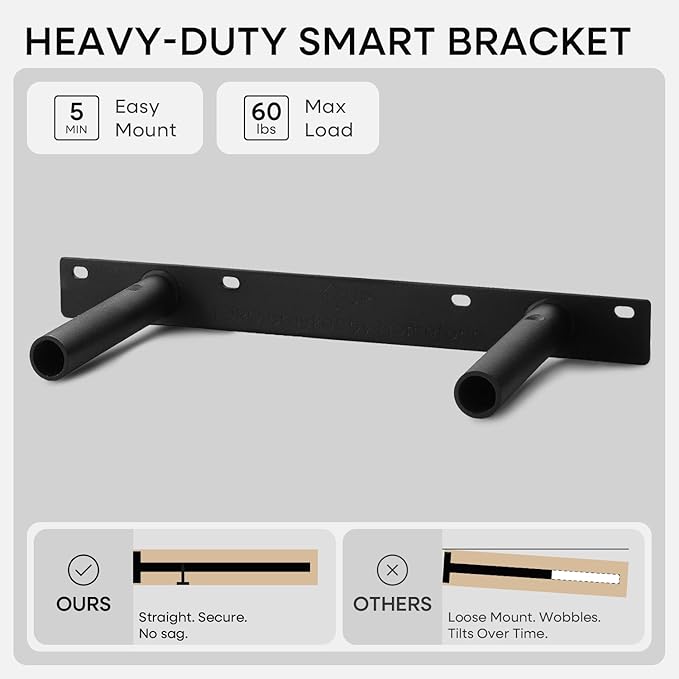 Homeforia Classic Walnut 16 inch Floating Shelf, High End Solid Real Wood Small 16inch Floating Shelves for Wall Mounted, 16in Floating Shelves, Heavy Duty Bracket, 16 X 6.5 X 1.75 inches, Set of 2