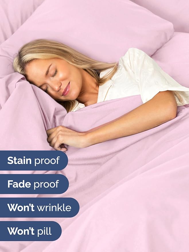 Extra Deep Cal King Sheet Set - 6 Piece Breathable and Cooling Sheets - Hotel Luxury Bed Sheets Set - Easy Fit - Soft, Wrinkle Free and Comfy Sheets Set - Light Pink Sheet Set with Extra Deep Pockets