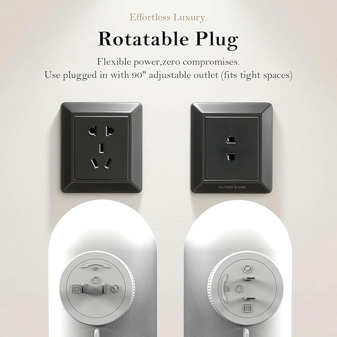 Plug in Waterless Oil Diffuser and 5 OZ Essential Oil for 600 Sq. Ft Room Home Hotel Office, Mini Wall Mounted Smart Scent Air Freshener Machine with Bluetooth App, House Outlet Aroma Diffuser Grey