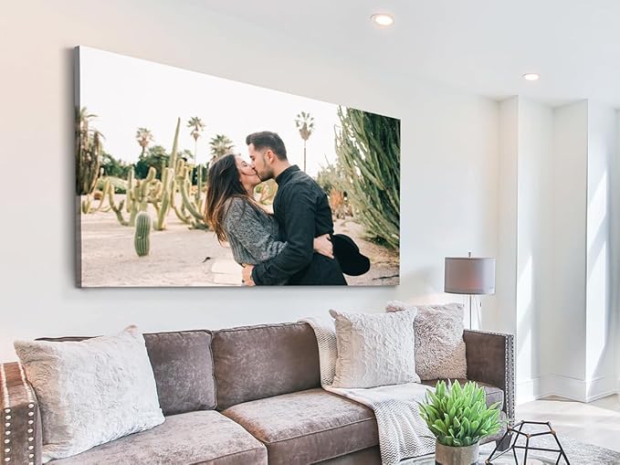 CanvasChamp Custom Canvas Prints with your Photos - Personalized Framed Wall Art for Home & Office Decor (36" W x 24" H x 0.75" D)