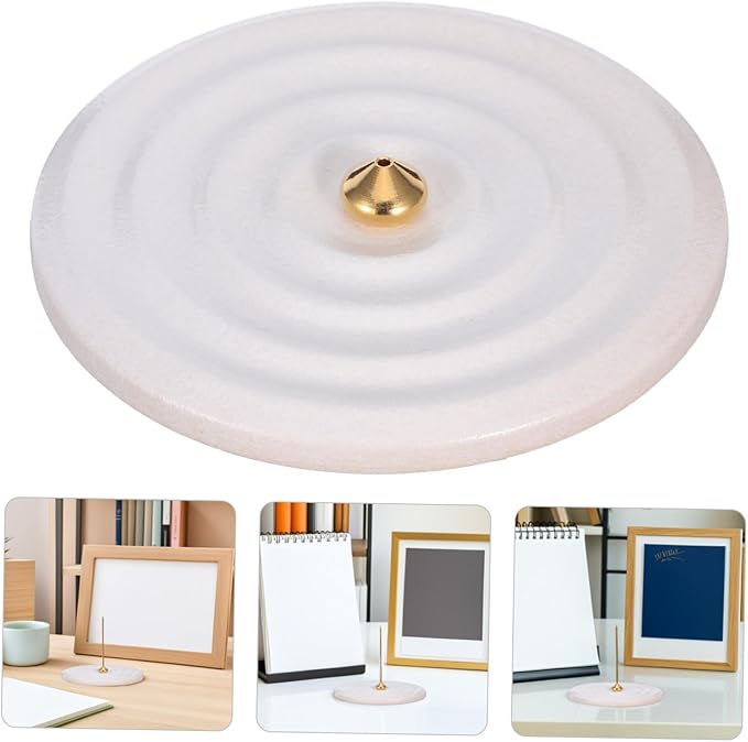 Ceramic Incense Holder with Decorative Tray for Sticks and Cones Modern Minimalist Japanese Burner for Meditation Living and Zen Home Decor White Ceramic Design