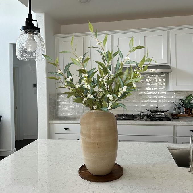 Artificial Plants,6Pcs 39inch Green Faux Stems for Vase,Faux Branches Greenery Stems Artificial Plants & Flowers for Home Decor